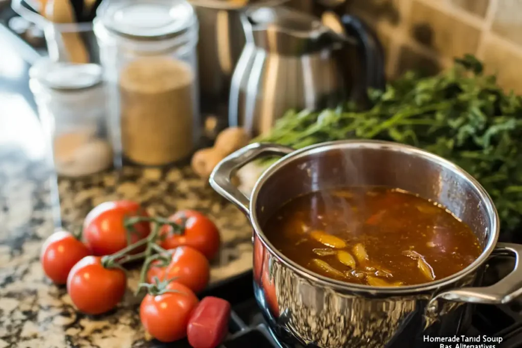 Making Homemade Tamarind Soup Base