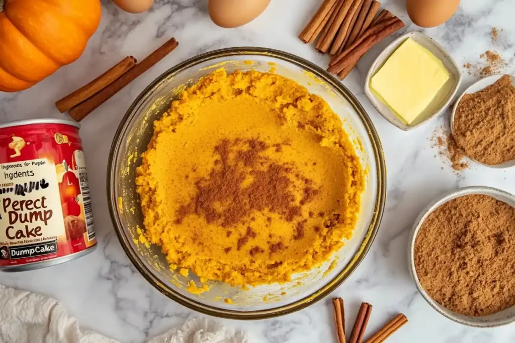 Ingredients for Pumpkin Dump Cake Recipe