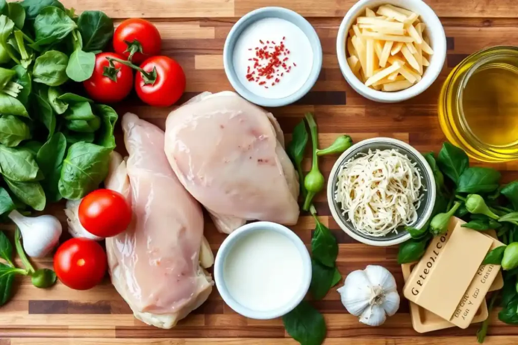 Cooking Marry Me Chicken Pasta with sautéed chicken and creamy sauce