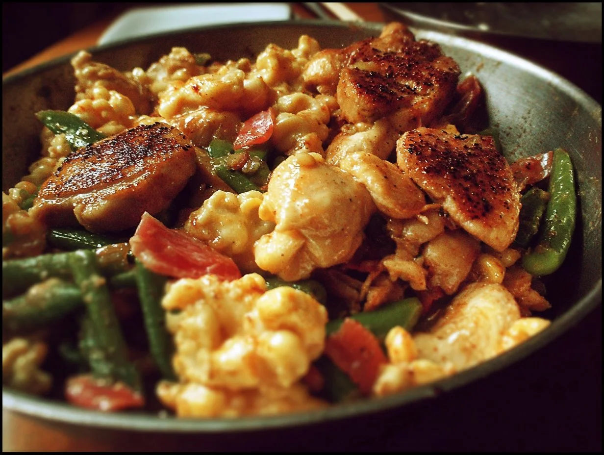 Delicious Chicken Stir-Fry with colorful vegetables in a wok