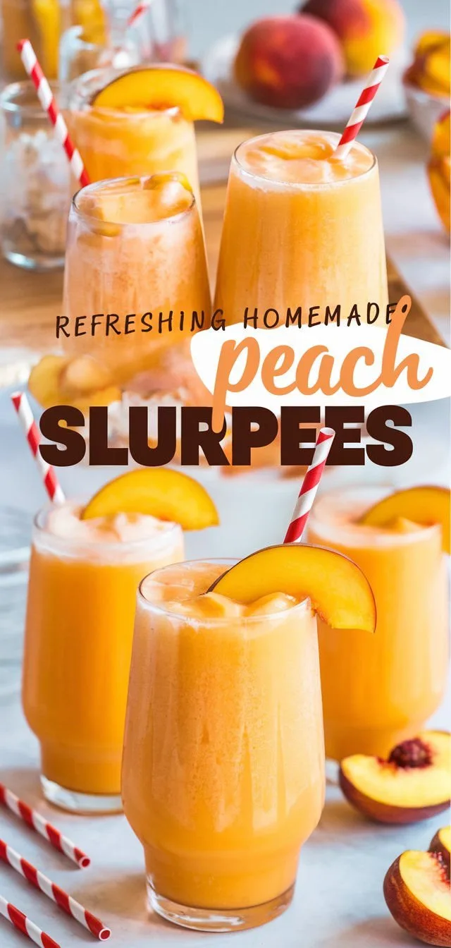 Homemade Peach Slurpees