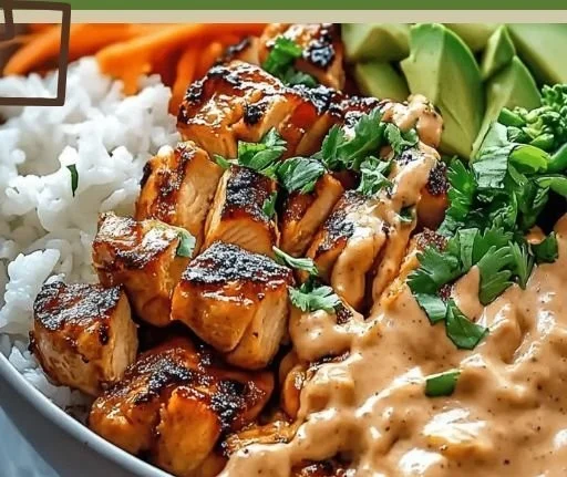 Delicious Bang Bang Chicken Bowl with fresh ingredients and vibrant flavors