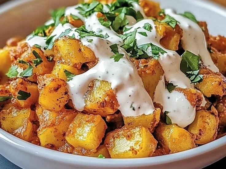 Taco Bell Cheesy Fiesta Potatoes with cheese, sour cream, and spices