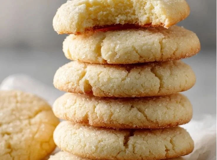 Homemade sugar cookies on a plate ready for decoration and enjoyment