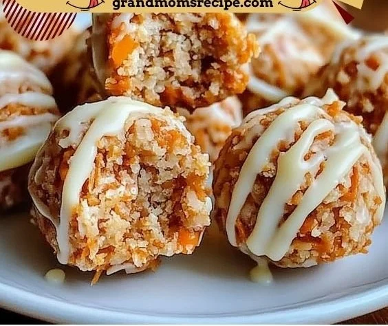 No bake carrot cake bites made with 7 simple ingredients