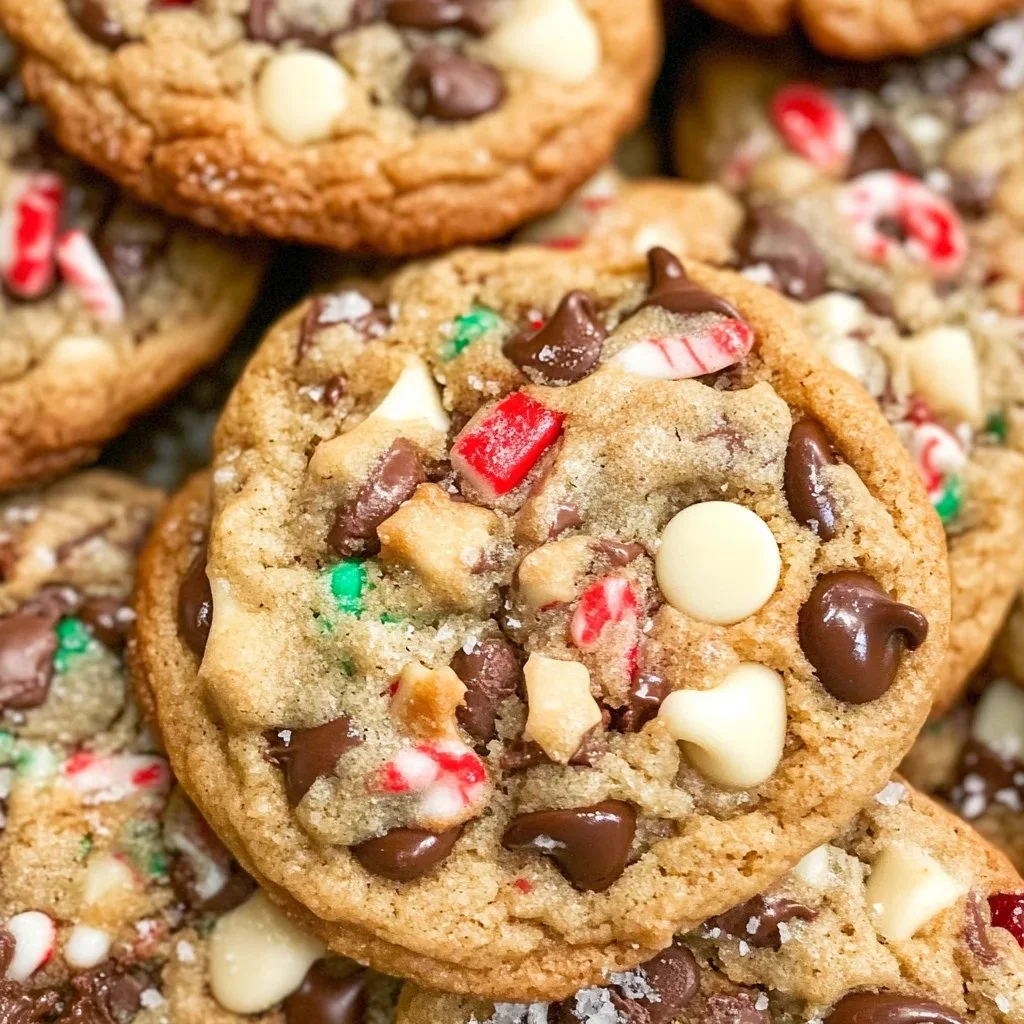 Winter Wonderland Chocolate Chip Cookies with melting chocolate chips