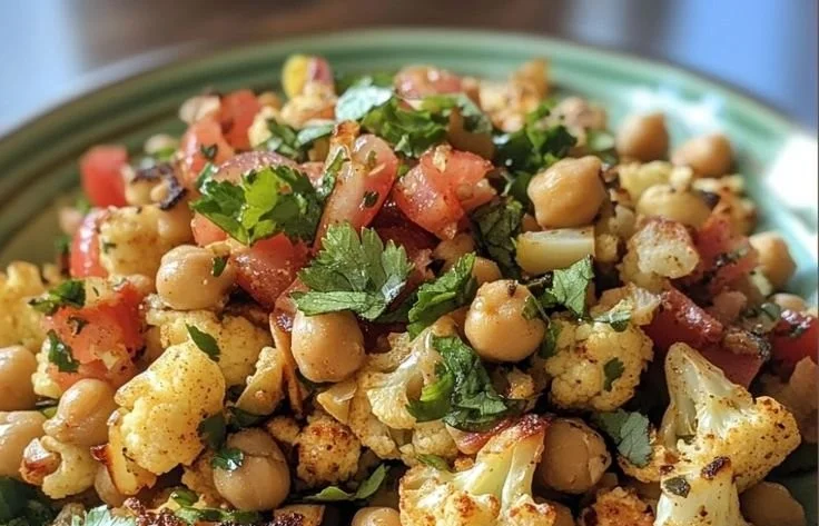 Best Roasted Cauliflower Chickpea Salad
