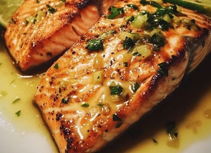 Creamy garlic pasta dish topped with parmesan and fresh herbs