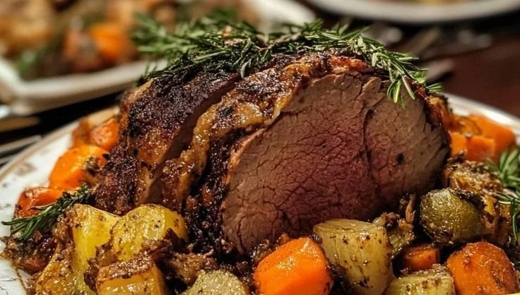 Easy Juicy Beef and Veggie Holiday Roast