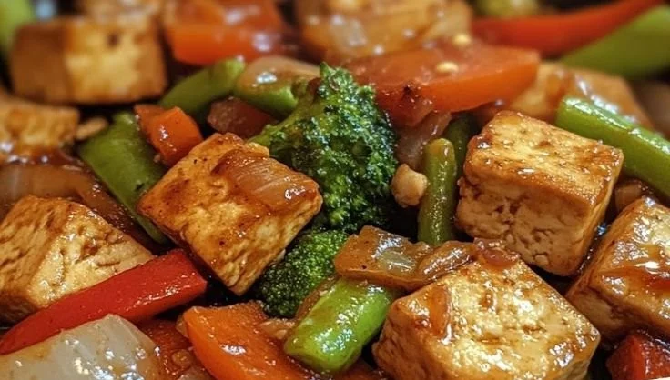 Easy Tofu Veggie Ginger Stir-Fry