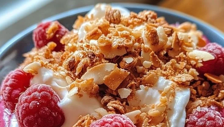 Irresistible Raspberry Coconut Crunch Bowl