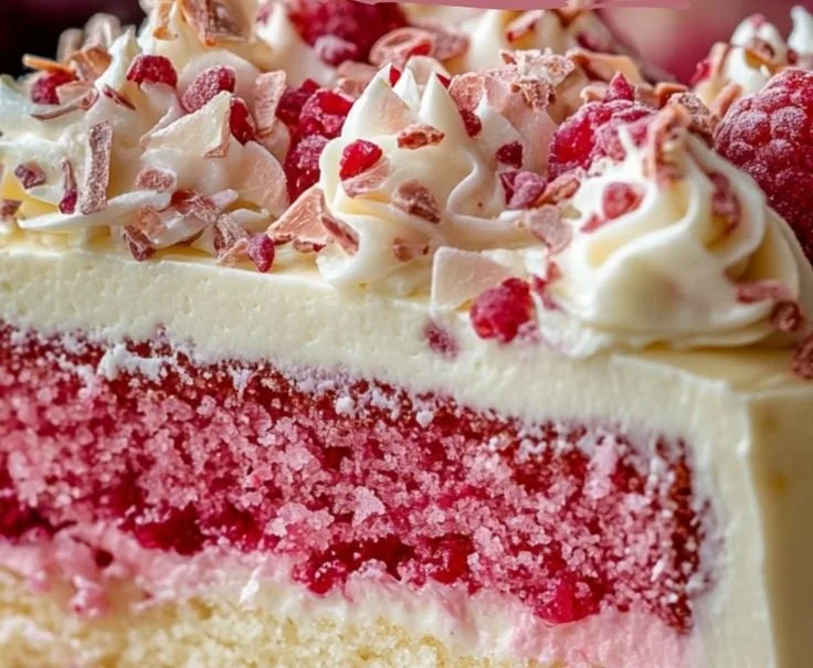 Raspberry White Chocolate Cake